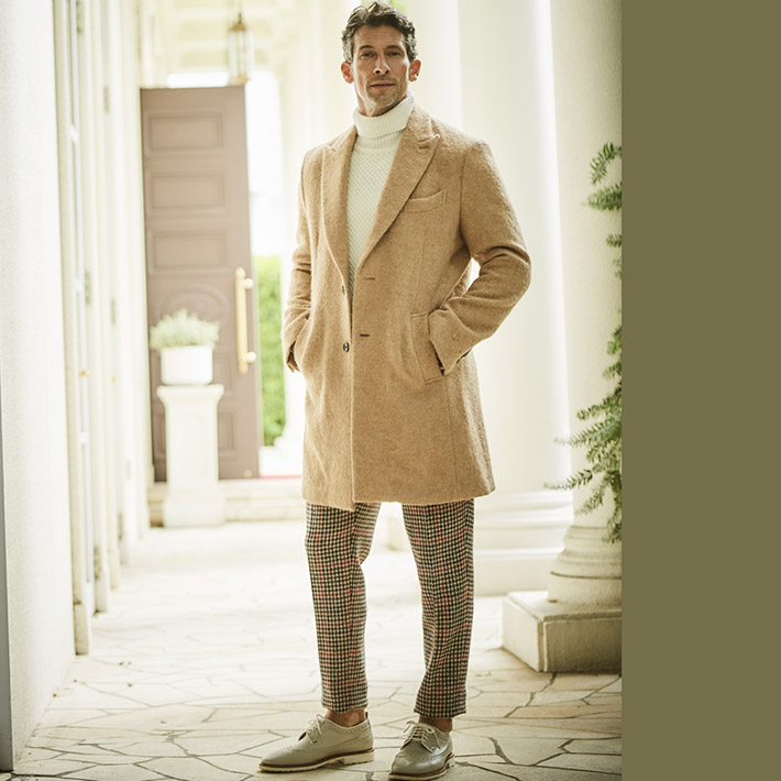 WEB限定SALE ハリスツイード ハウンドトゥースチェック パンツ  