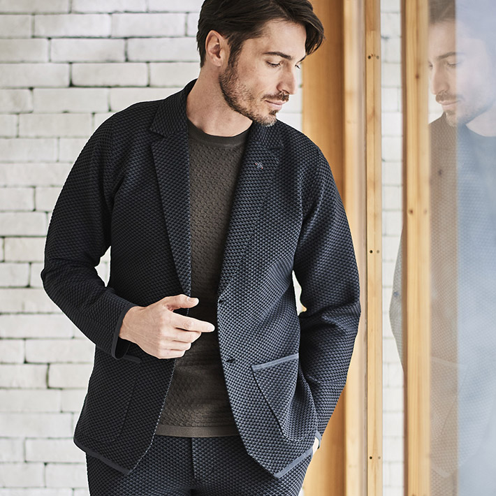 会員様限定SALE]在庫限り G-ZERO ハニカム ニット ジャケット 軽量