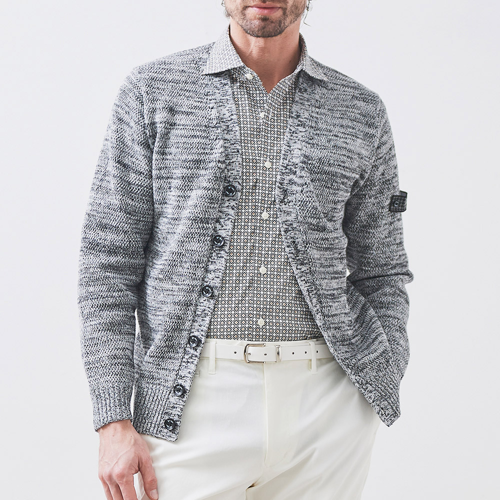 G-STAGE ジーステージ メンズ カーディガン リネンライク サマーニット