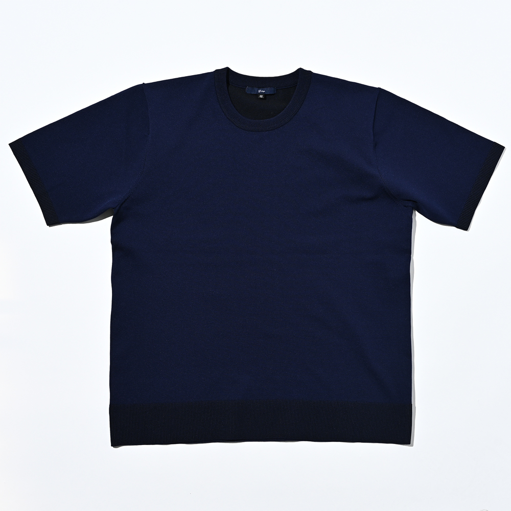 ミラノリブニット半袖カットソー