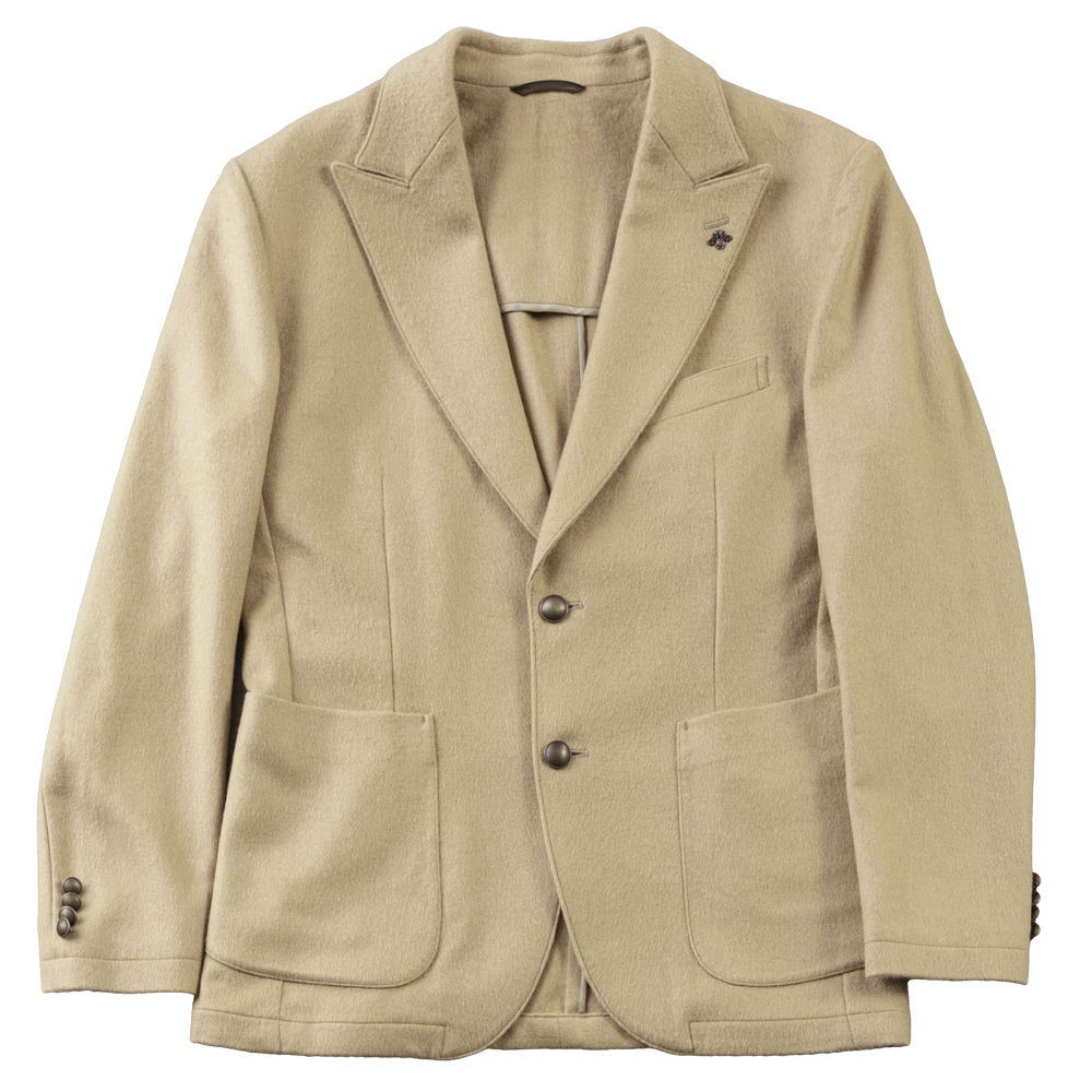 カシミヤピークドラペルジャケット