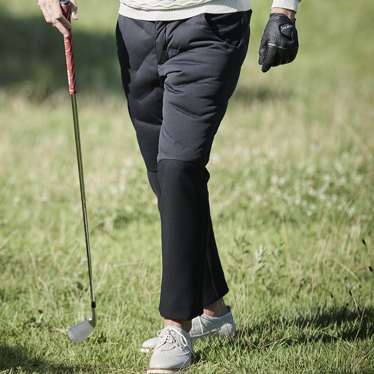 「数量限定 在庫処分セール」 SKINS GOLF ハニカム柄 ブラックパンツ M （MEN】両面使える メンズウェア
