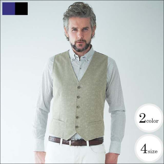 【g-stage(ジーステージ)】イタリア製ジャガードジレ 341390