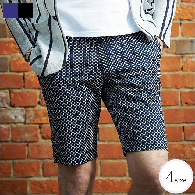 g-stage（ジーステージ） 小紋柄ストレッチコットンショートパンツ 550583